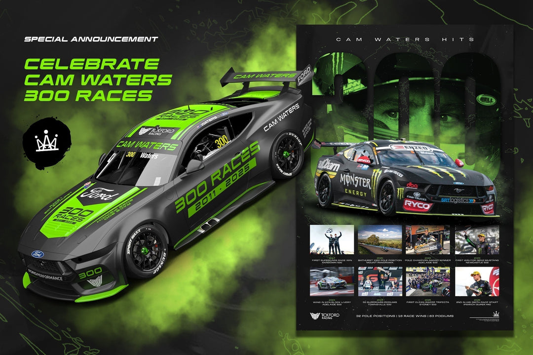 New Announcements: Celebrate Cam Waters 300 Races With This Special Edition Model + Print