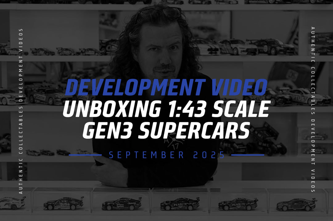 Development Video: Unboxing The 1:43 Scale Gen3 Launch Livery Mustang, Retro Liveries + More! - September 2025