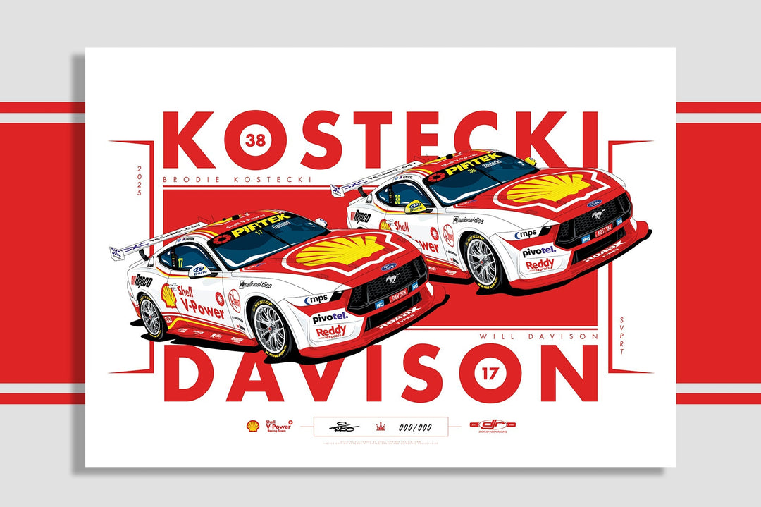 Pre-Order Alert: Shell V-Power Racing Team 2025 Kostecki/Davison Limited Edition Print