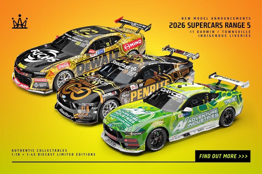 New Model Announcements: 2026 Supercars Range 5 - 11 Darwin / Townsville Indigenous Liveries