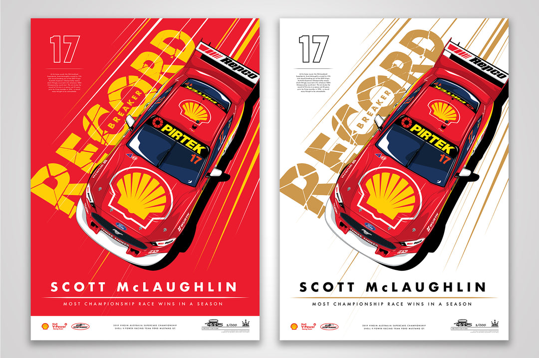 Pre-Order Alert: Scott McLaughlin Record Breaker: Most Championship Race Wins In A Season Limited Edition Prints