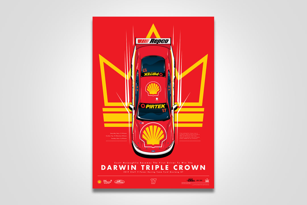 Pre-Order Alert: Scott McLaughlin Becomes The First Driver To Win The Darwin Triple Crown Print
