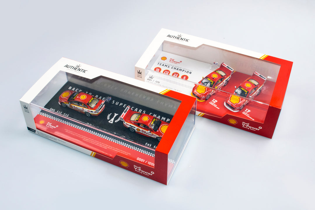 Now In Stock: 1:43 Scale Shell V-Power Racing Team Back-To-Back and Teams Champion Twinsets