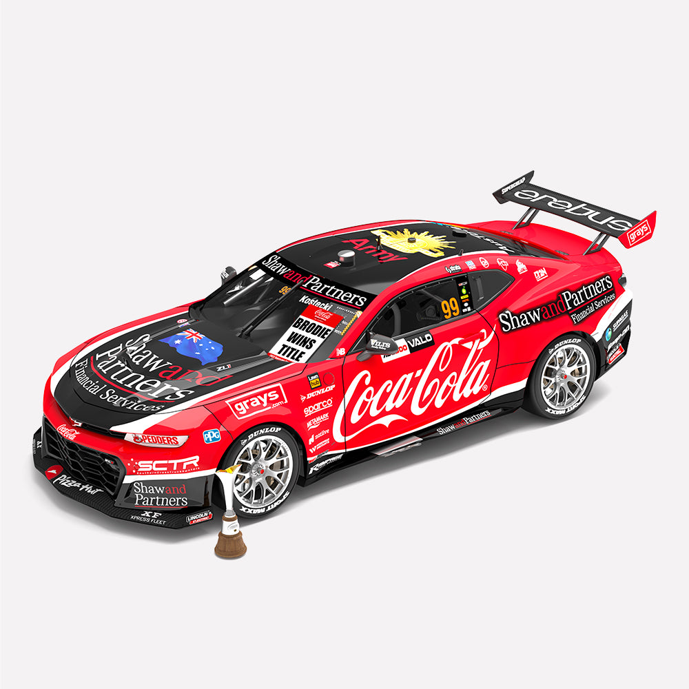 1:18 Coca-Cola Racing By Erebus #99 Chevrolet Camaro ZL1 - 2023 Supercars Championship Winner
