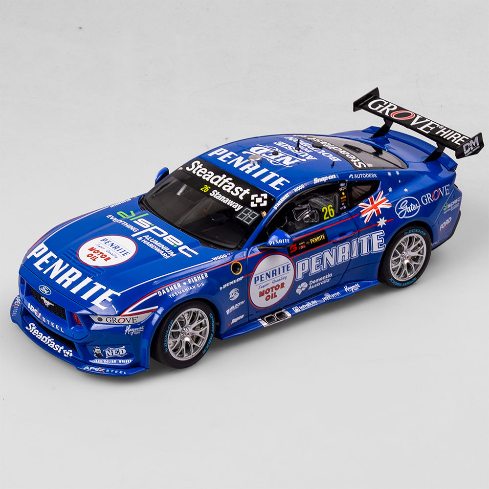 1:18 Penrite Racing #26 Ford Mustang GT - 2024 Penrite Oil Sandown 500 Retro Livery