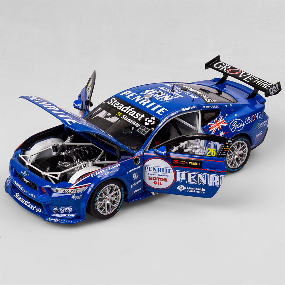 1:18 Penrite Racing #26 Ford Mustang GT - 2024 Penrite Oil Sandown 500 Retro Livery
