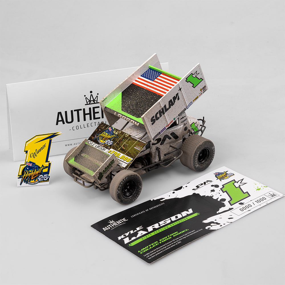1:18 Scale Jason Pryde Motorsport #1K Sprintcar - 2024 High Limit International Perth Winner - Dirty Version Exclusive (Pre-Order)