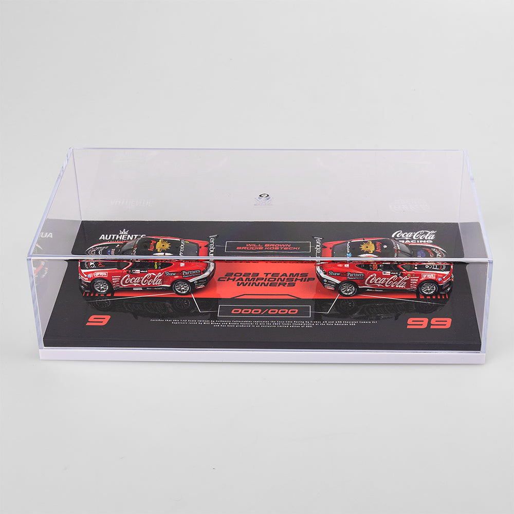 1:43 Coca-Cola Racing By Erebus #9 / #99 Chevrolet Camaro ZL1 - 2023 Teams Champion Twinset