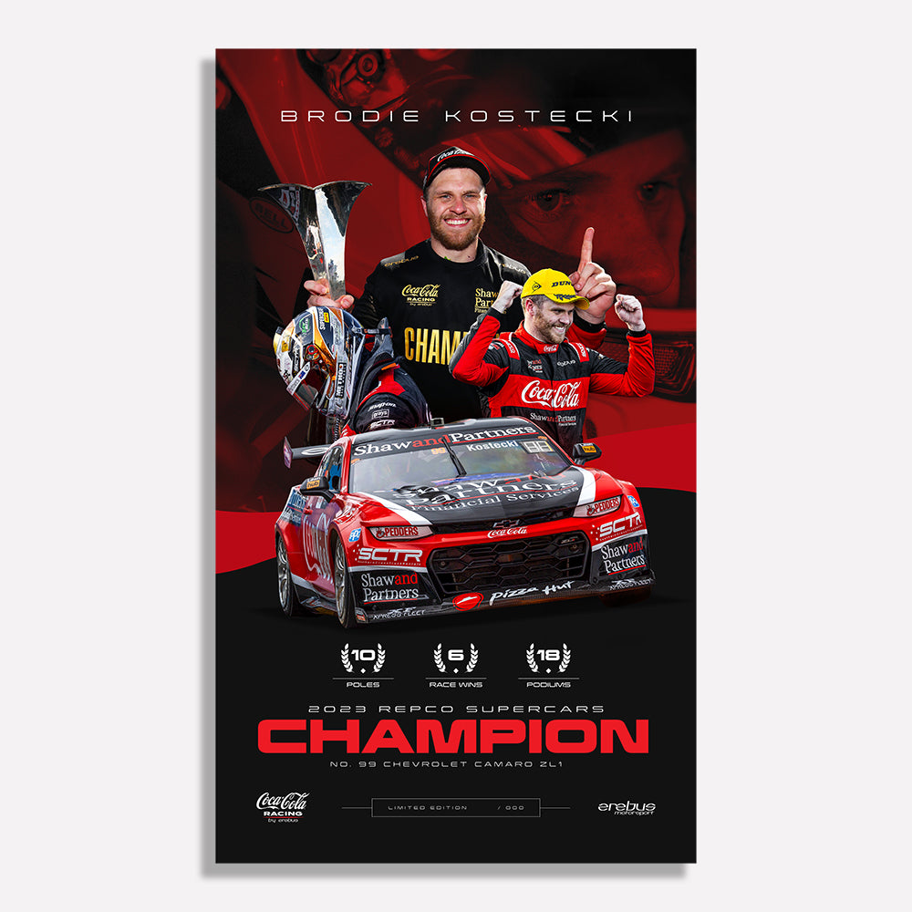 Brodie Kostecki: 2023 Supercars Champion Limited Edition Print (Pre-Order)