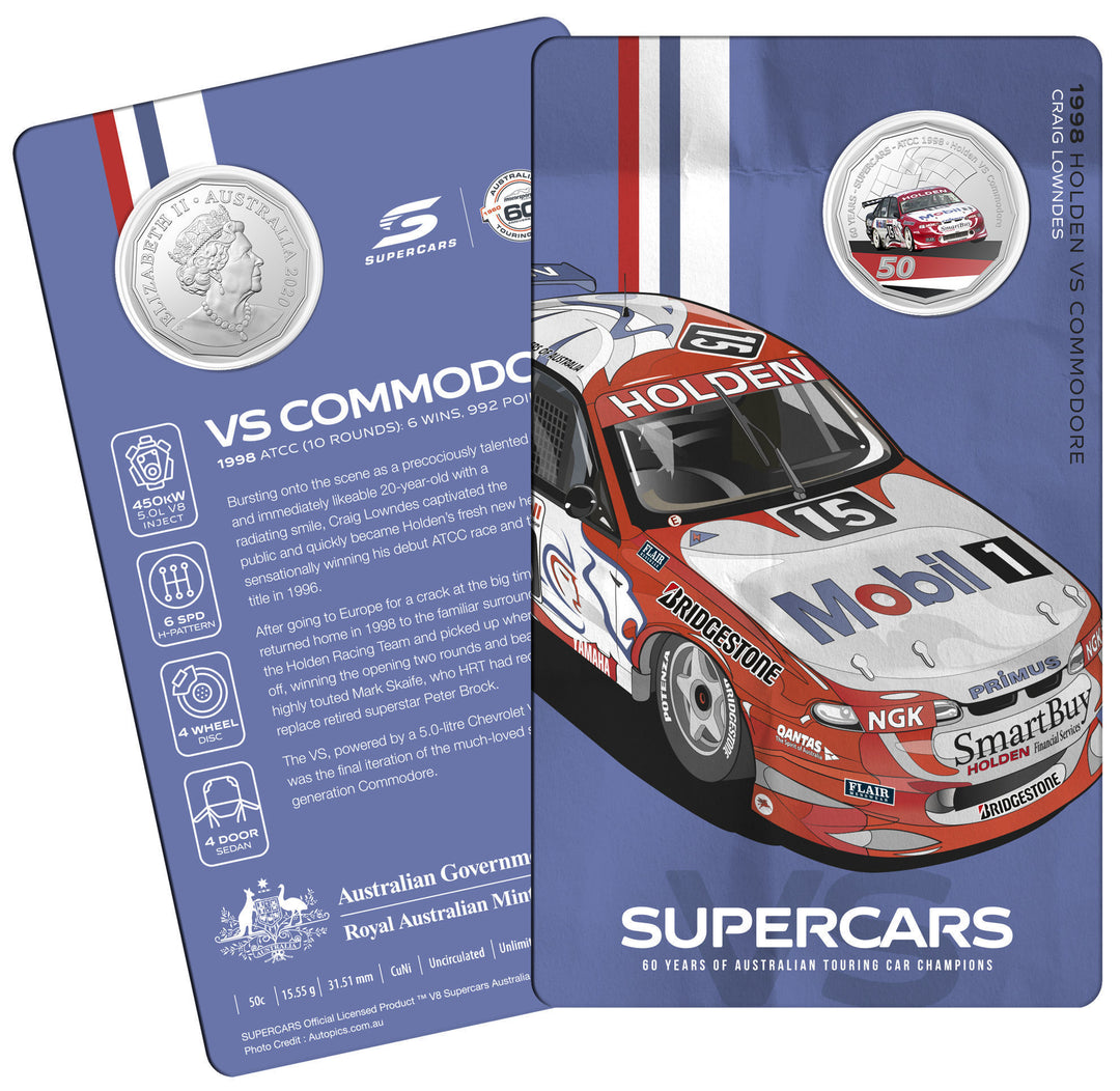 Royal Australian Mint 60 Years of Supercars Nine Coin Collectors Presentation Set