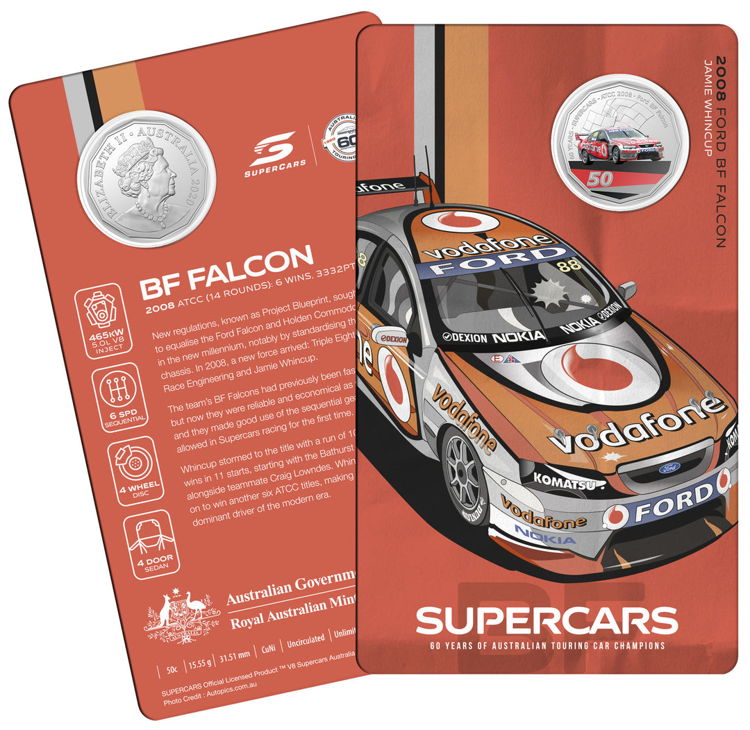 Royal Australian Mint 60 Years of Supercars Nine Coin Collectors Presentation Set