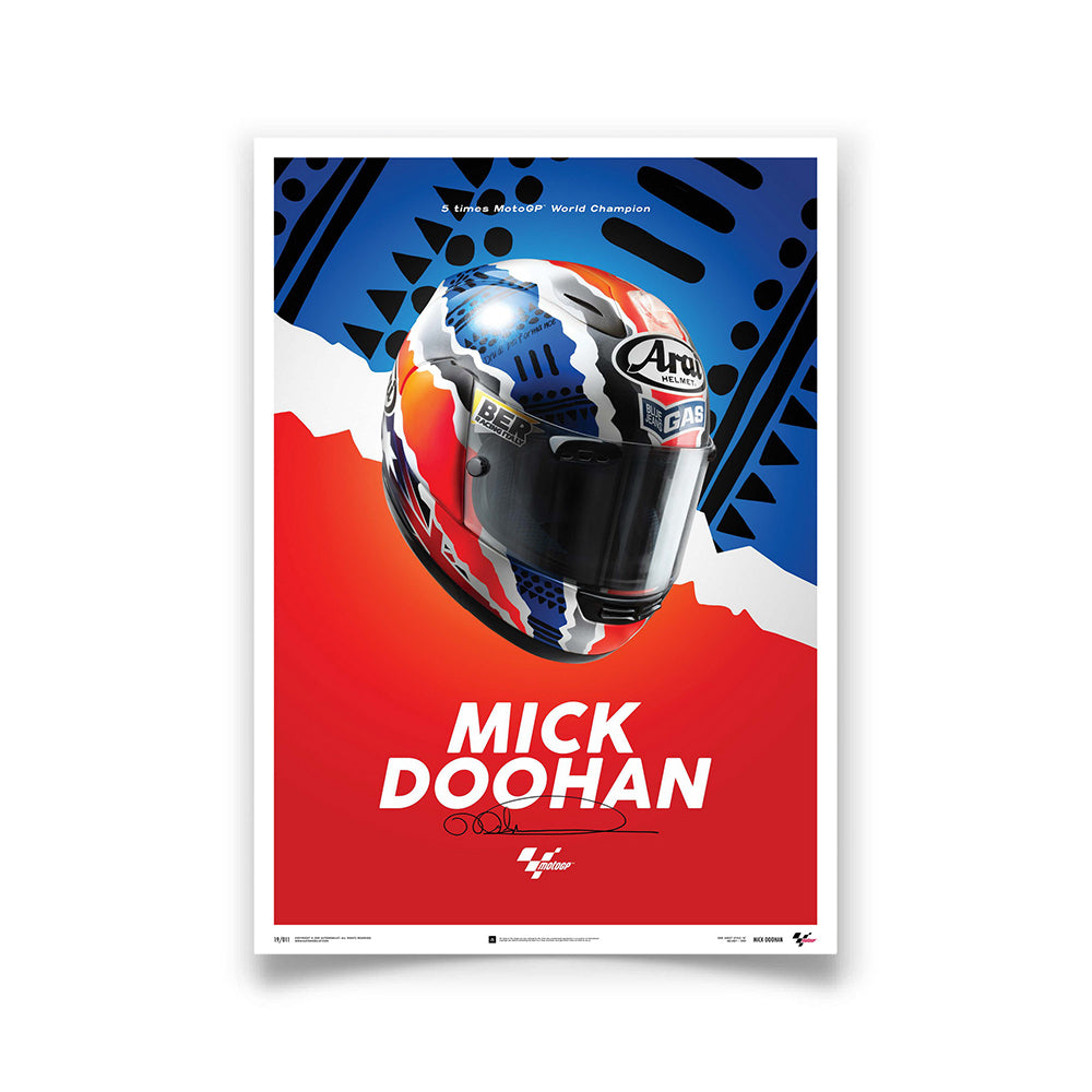 Mick Doohan - Helmet 1999 Print