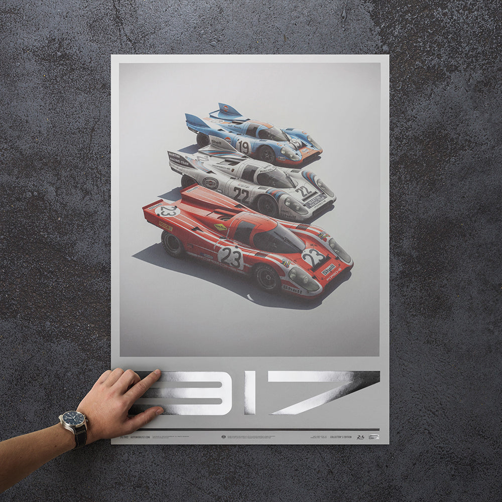 Porsche 917 - Salzburg & Martini & Gulf - 24h Le Mans Collector's Edition Print