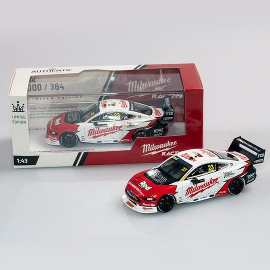 1:43 Milwaukee Racing #23 Ford Mustang GT Supercar - 2019 Sandown 500 Retro Round