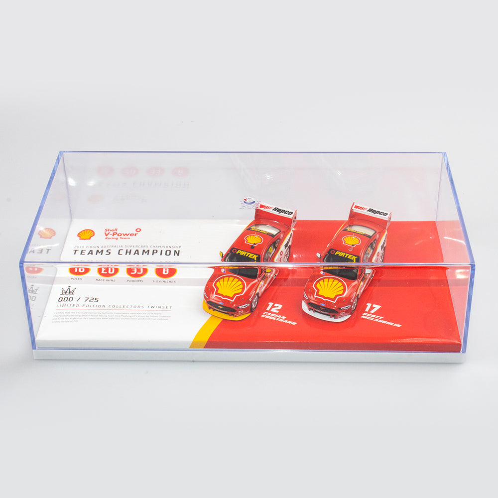 1:43 Shell V-Power Racing Team #12 / #17 Ford Mustang GT Supercars - 2019 Teams Champion Twinset