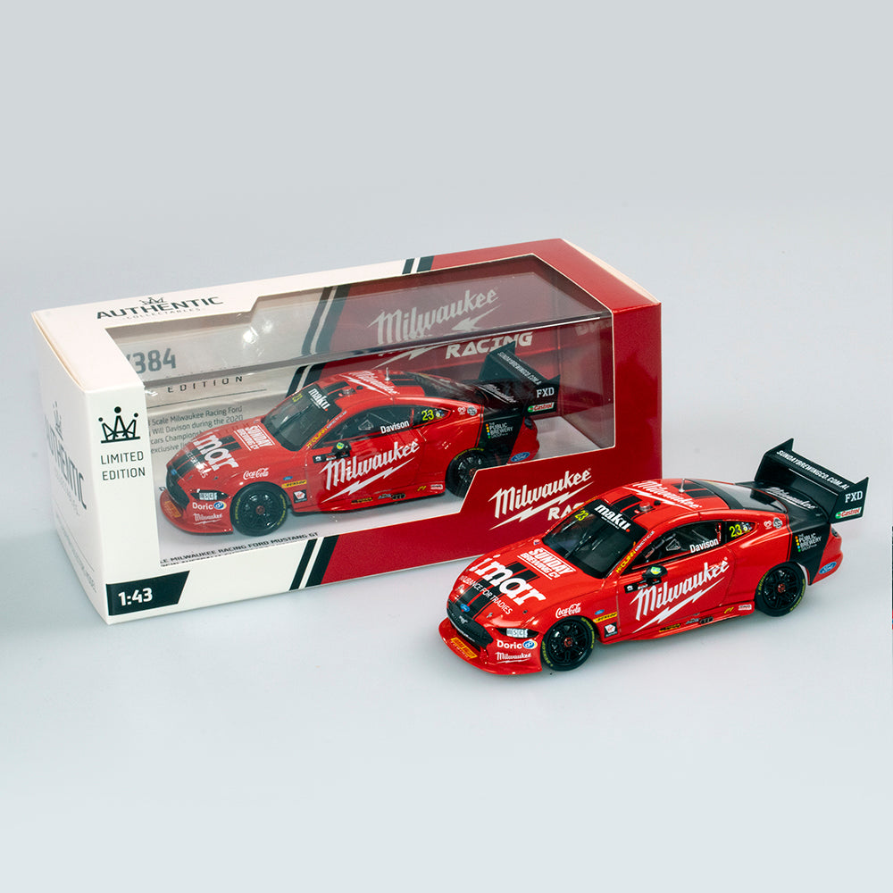 1:43 Milwaukee Racing #23 Ford Mustang GT Supercar - 2020 Championship Season