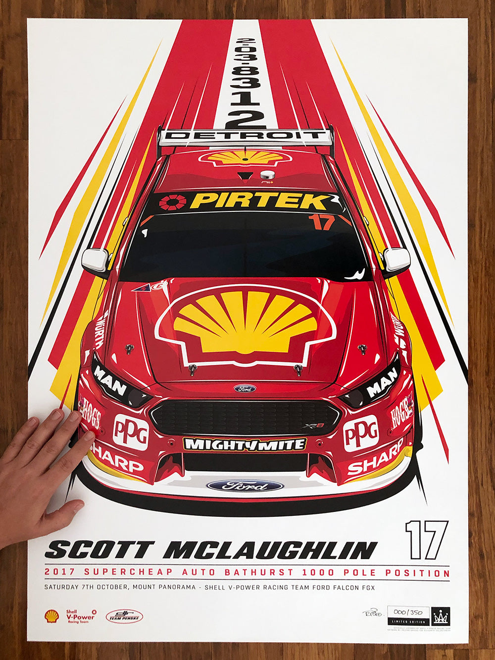 Scott McLaughlin 2017 Bathurst 1000 Pole - Standard Edition Print