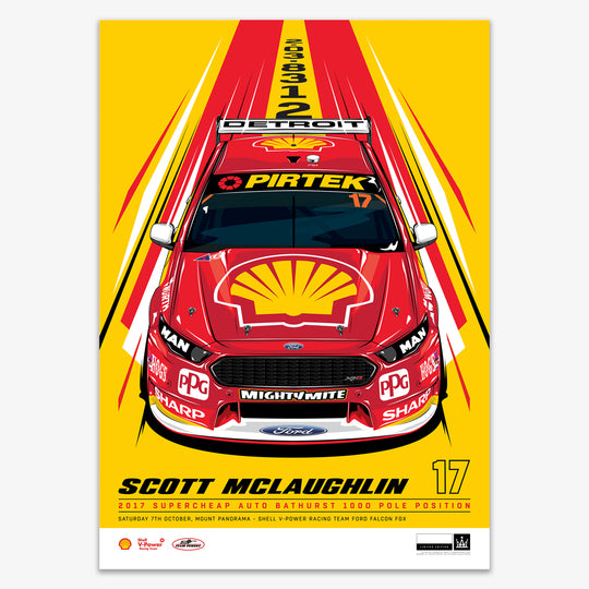 Scott McLaughlin 2017 Bathurst 1000 Pole Position - Variant Edition Print