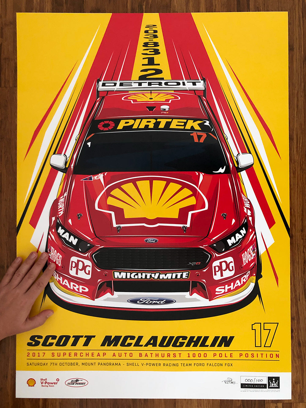 Scott McLaughlin 2017 Bathurst 1000 Pole Position - Variant Edition Print