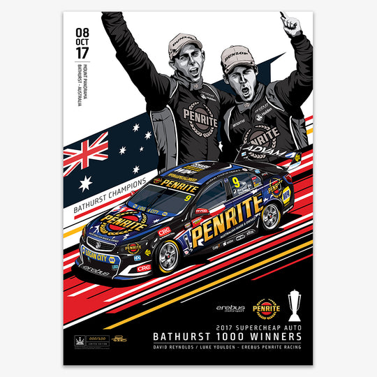 Erebus Penrite Racing 2017 Bathurst 1000 Winner - Variant Edition Print