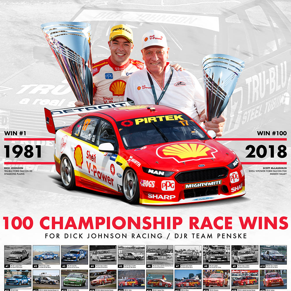 Dick Johnson Racing / DJR Team Penske 100 Championship Race Wins Print