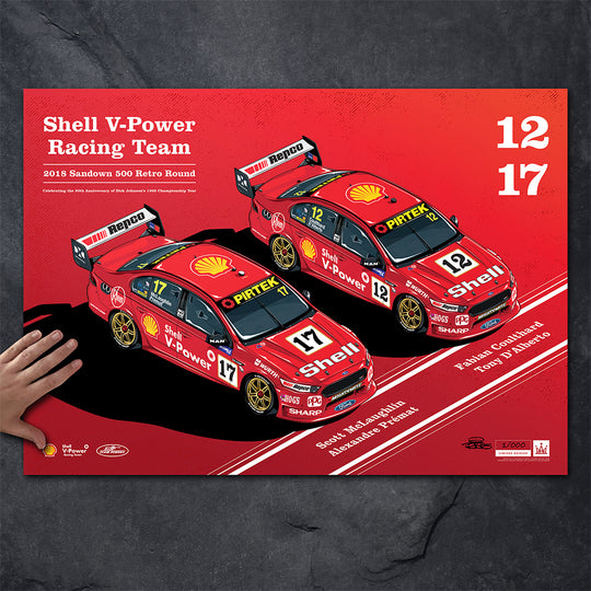 Shell V-Power Racing Team 2018 Sandown 500 Retro Round Print