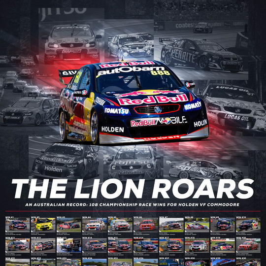 The Lion Roars: 108 Championship Race Wins For VF Commodore Photographic Print