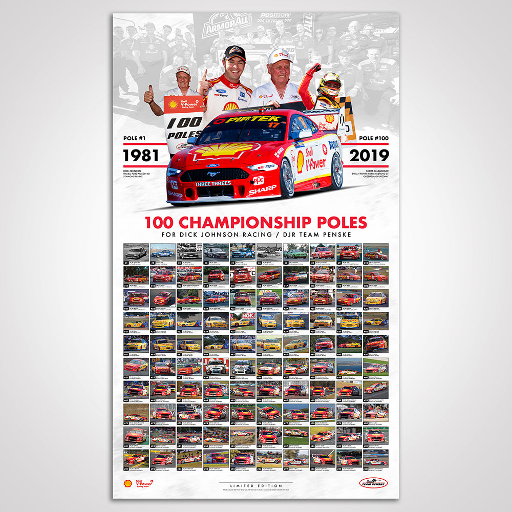 Dick Johnson Racing / DJR Team Penske 100 Championship Poles Print