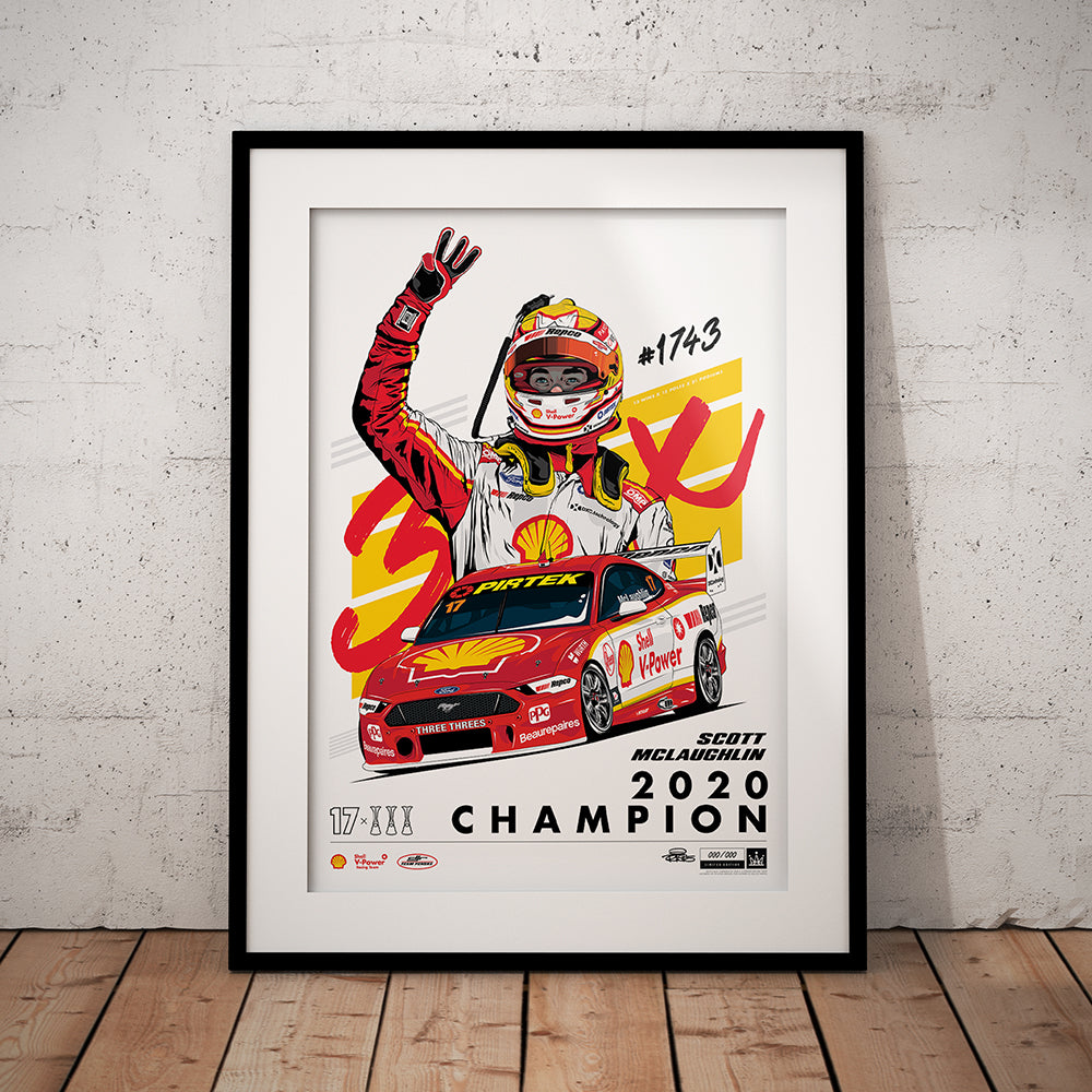 shell v-power racing team scott mclaughlin 'back to... Shell V-Power Racing Team ‘Scott McLaughlin 2020 Champion’ Illustrated ...