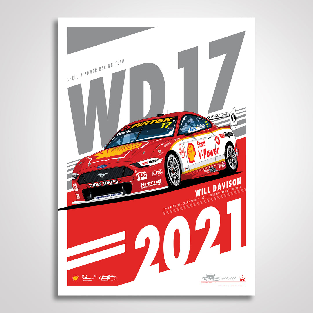 Shell V-Power Racing Team Will Davison 2021 Season Limited Edition Print