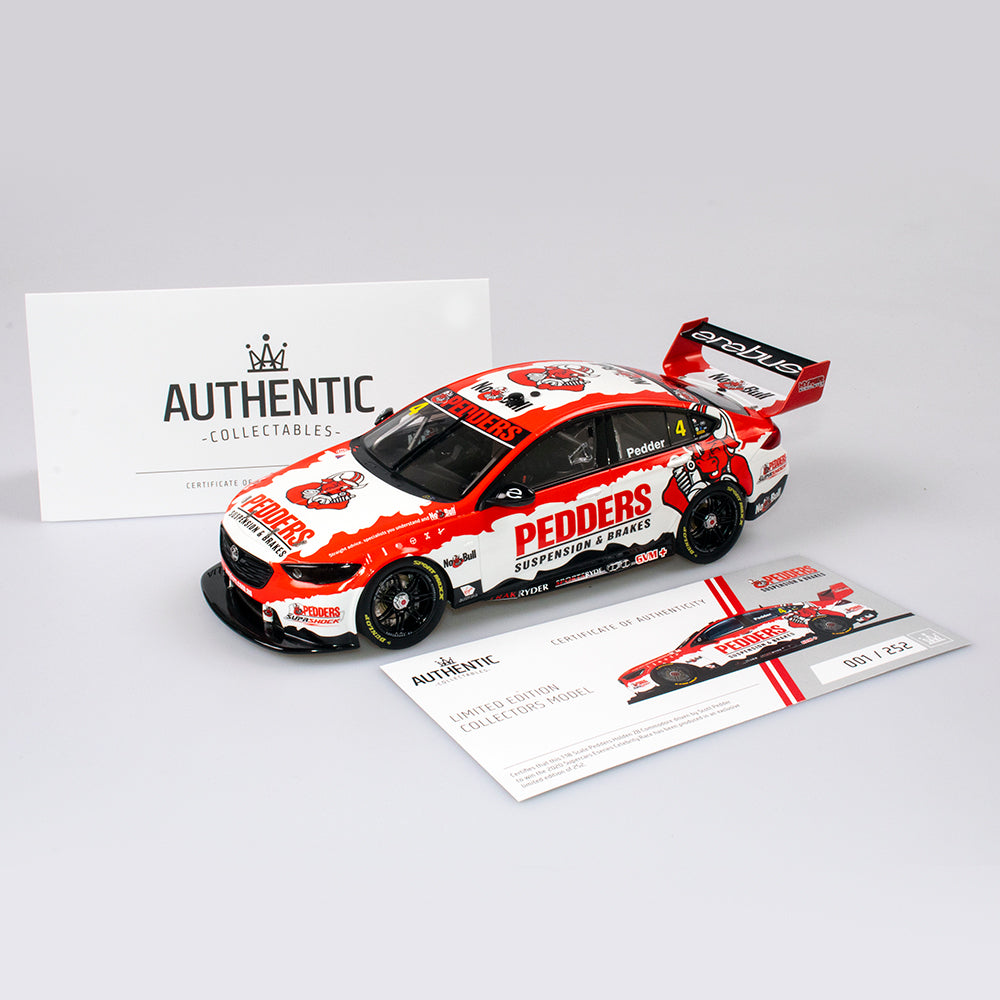 1:18 Pedders #4 Holden ZB Commodore Supercar - 2020 Supercars Eseries Celebrity Race Winner