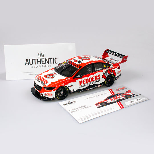 1:18 Pedders #4 Holden ZB Commodore Supercar - 2020 Supercars Eseries Celebrity Race Winner