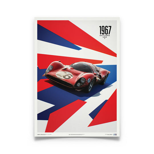 Ferrari 412P 1967 Daytona 24HR Winner Print