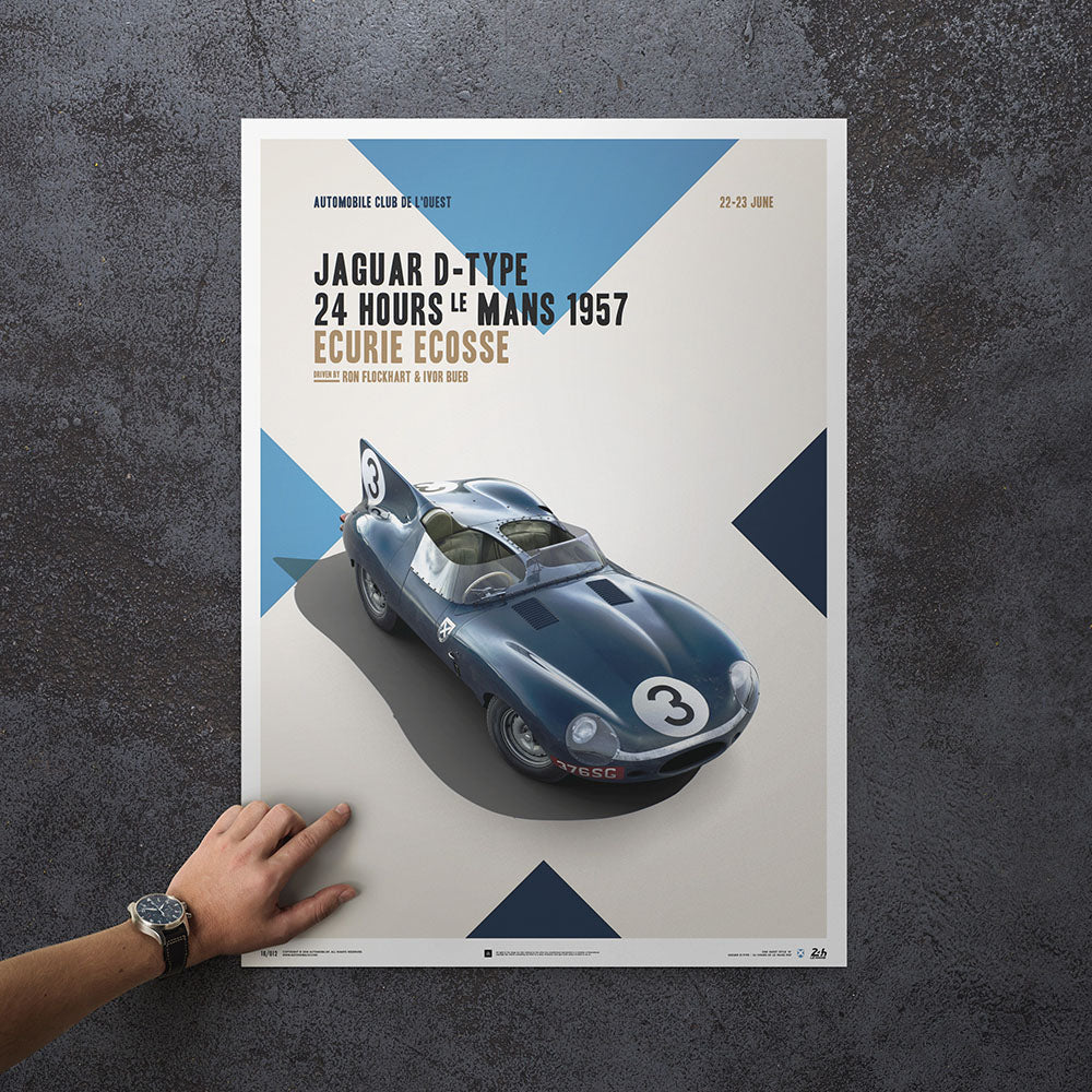 Jaguar D Type 1957 24hr Le Mans Winner Print