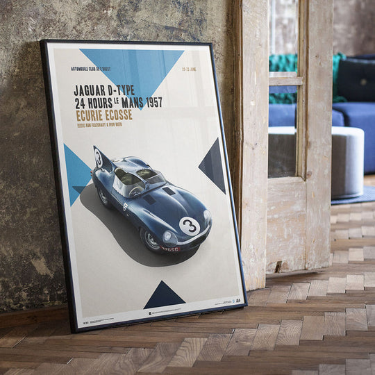 Jaguar D Type 1957 24hr Le Mans Winner Print