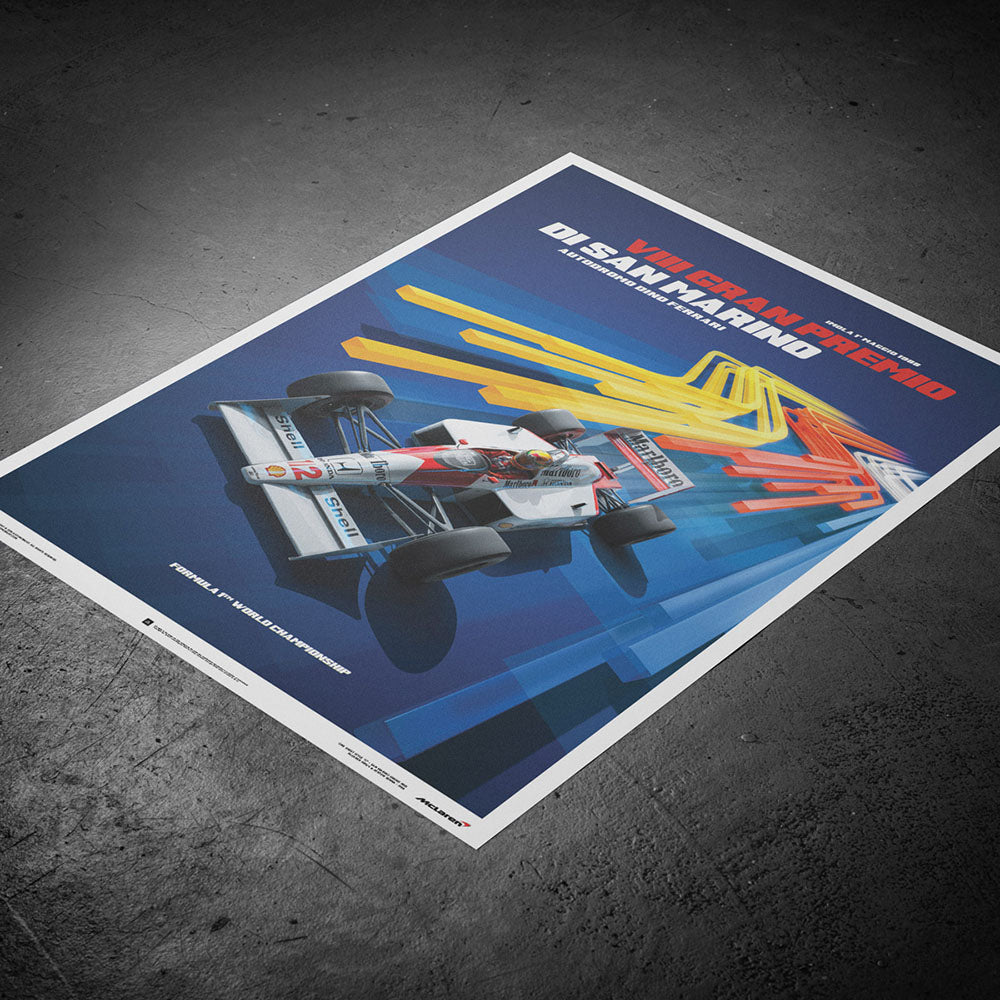 McLaren MP4/4 Ayrton Senna 1988 F1 World Champion (San Marino) Print