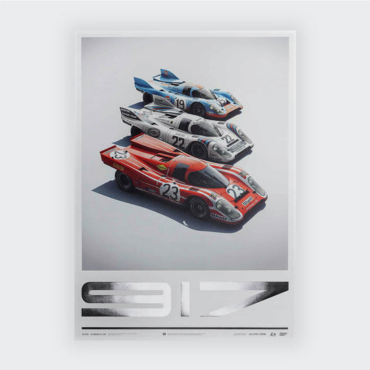 Porsche 917 - Salzburg & Martini & Gulf - 24h Le Mans Collector's Edition Print