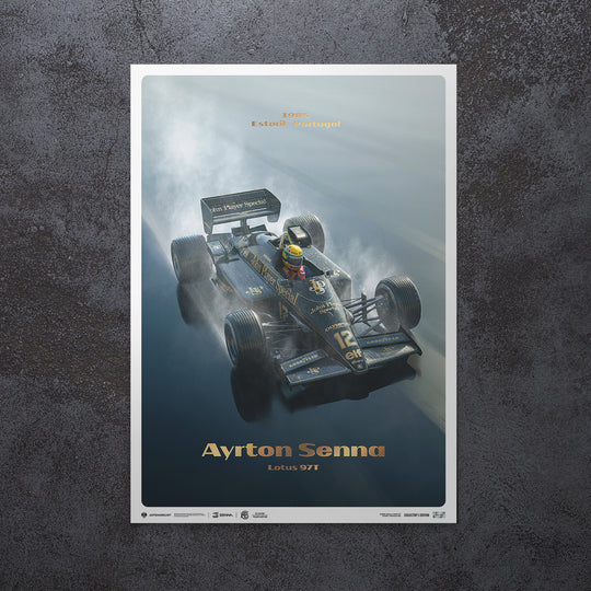 Lotus 97T - Ayrton Senna - Rainmaster - Estoril, 1985 - Collector’s Edition Print