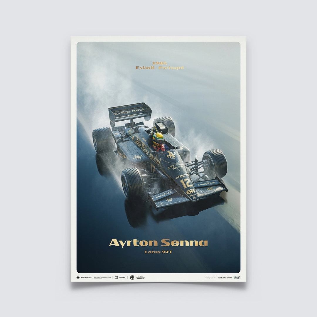 Lotus 97T - Ayrton Senna - Rainmaster - Estoril, 1985 - Collector’s Edition Print