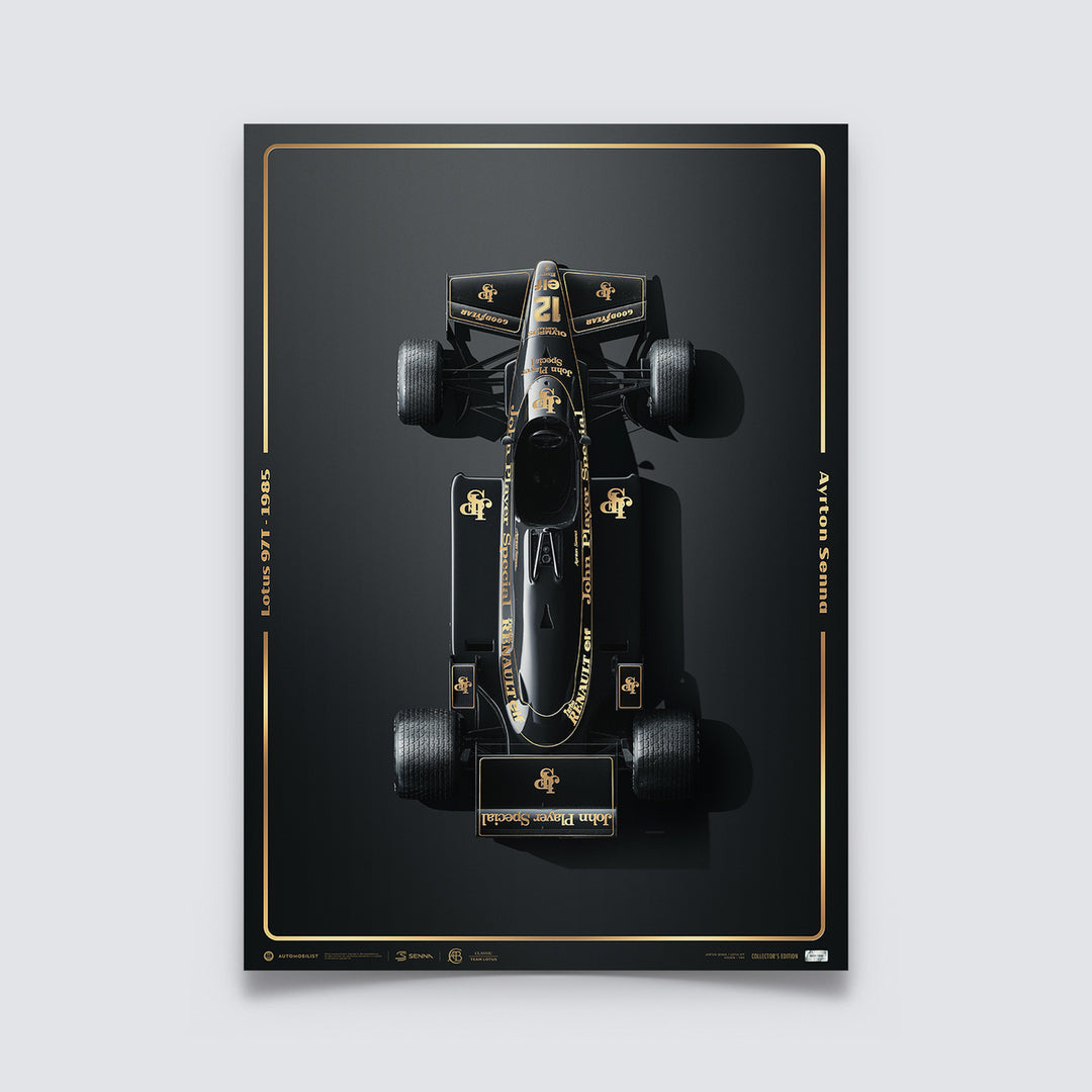 Lotus 97T - Ayrton Senna - Stunning Black - Estoril, 1985 - Collector’s Edition Print