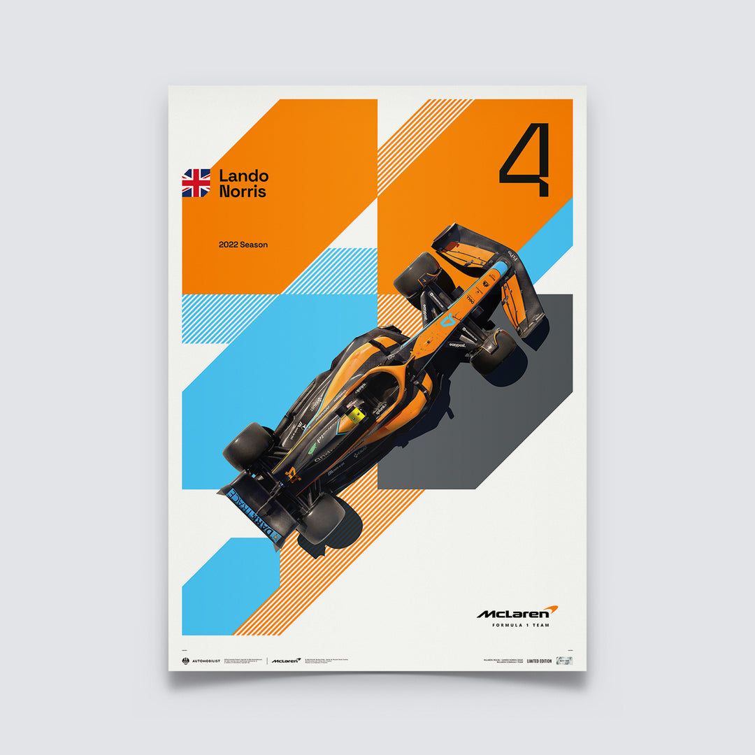 McLaren Formula 1 Team - Lando Norris - 2022 Limited Edition Print