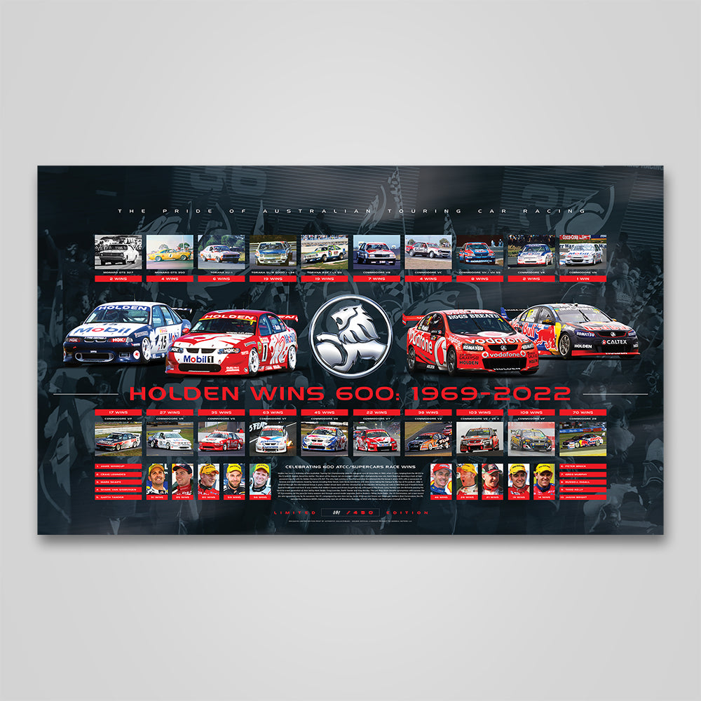 Holden Wins 600: 1969-2022 Limited Edition Print