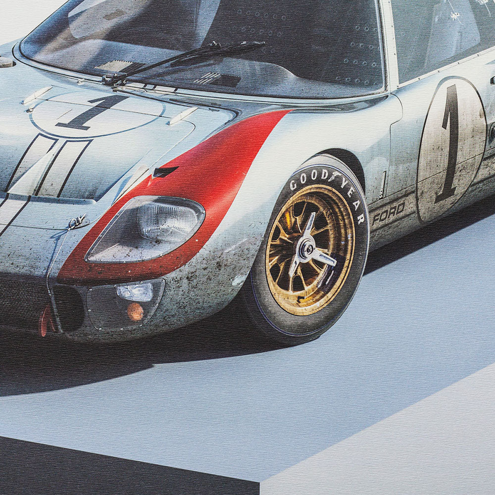 Ford GT40 1966 LeMans 24HR 2nd Place Print