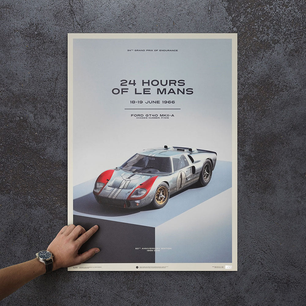 Ford GT40 1966 LeMans 24HR 2nd Place Print