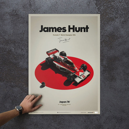 McLaren M23 James Hunt 1976 F1 World Championship Winner - Japanese GP Print